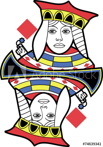 Stylized Queen Of Diamonds No Card 350x500 Stylized Queen Of Diamonds No Card