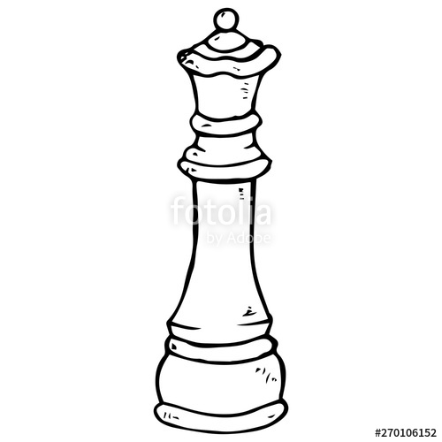 500x500 Chess Piece Icon Vector Illustration Queen Chess Piece Queen