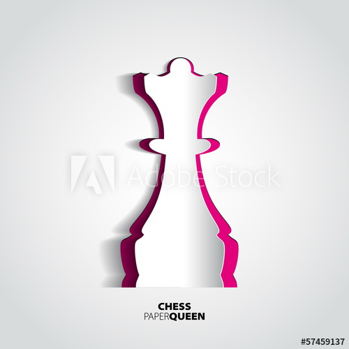 500x500 Queen Chess Piece From Paper
