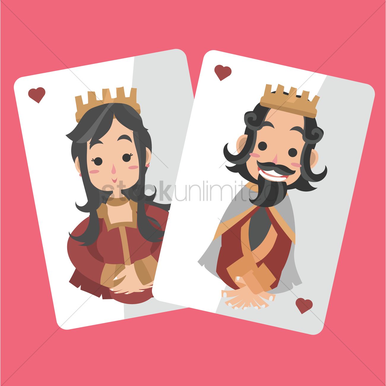 King And Queen Of Hearts Vector Image 1300x1300 King And Queen Of Hearts Vector Image