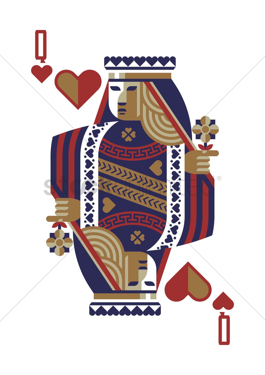 Queen Of Hearts Vector Image 919x1300 Queen Of Hearts Vector Image