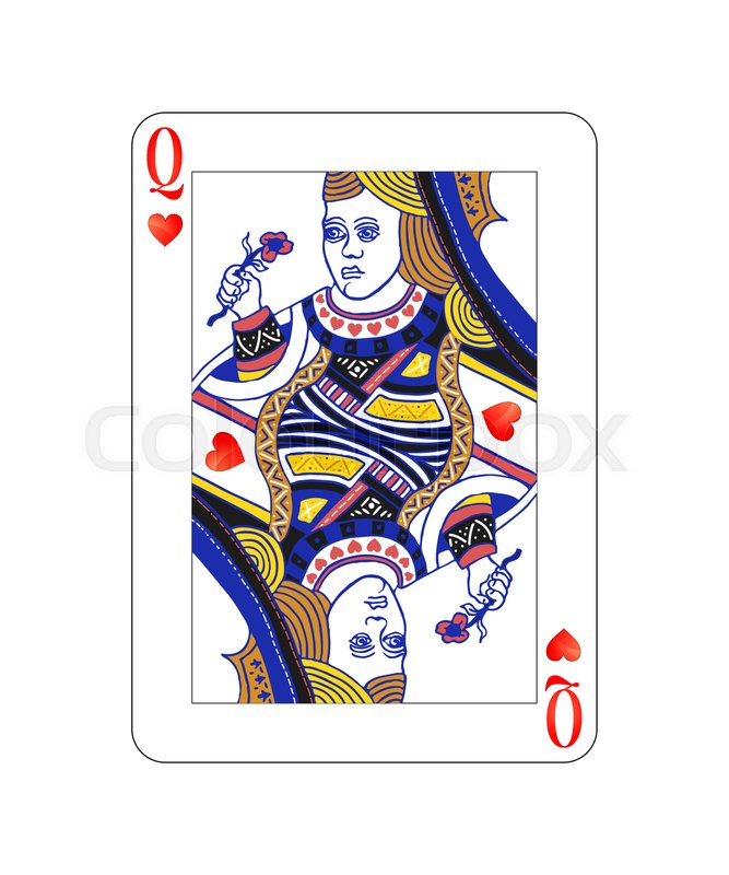 Queen Of Hearts Playing Card With Stock Vector Colourbox 667x800 Queen Of Hearts Playing Card With Stock Vector Colourbox
