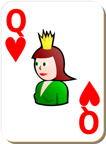 Queen Of Hearts Vector Image 368x500 Queen Of Hearts Vector Image