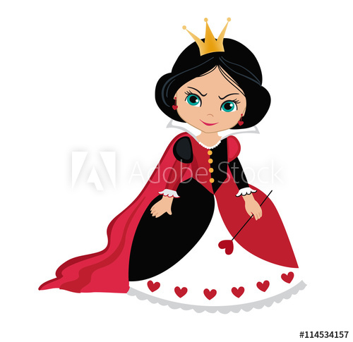 Angry Queen Of Hearts Vector Illustration 500x485 Angry Queen Of Hearts Vector Illustration