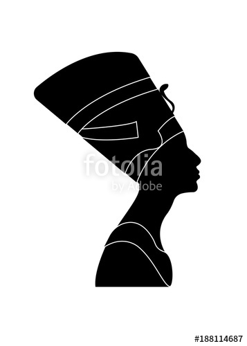 Egyptian Silhouette Icon Queen Nefertiti Vector Portrait Profile 357x500 Egyptian Silhouette Icon Queen Nefertiti Vector Portrait Profile