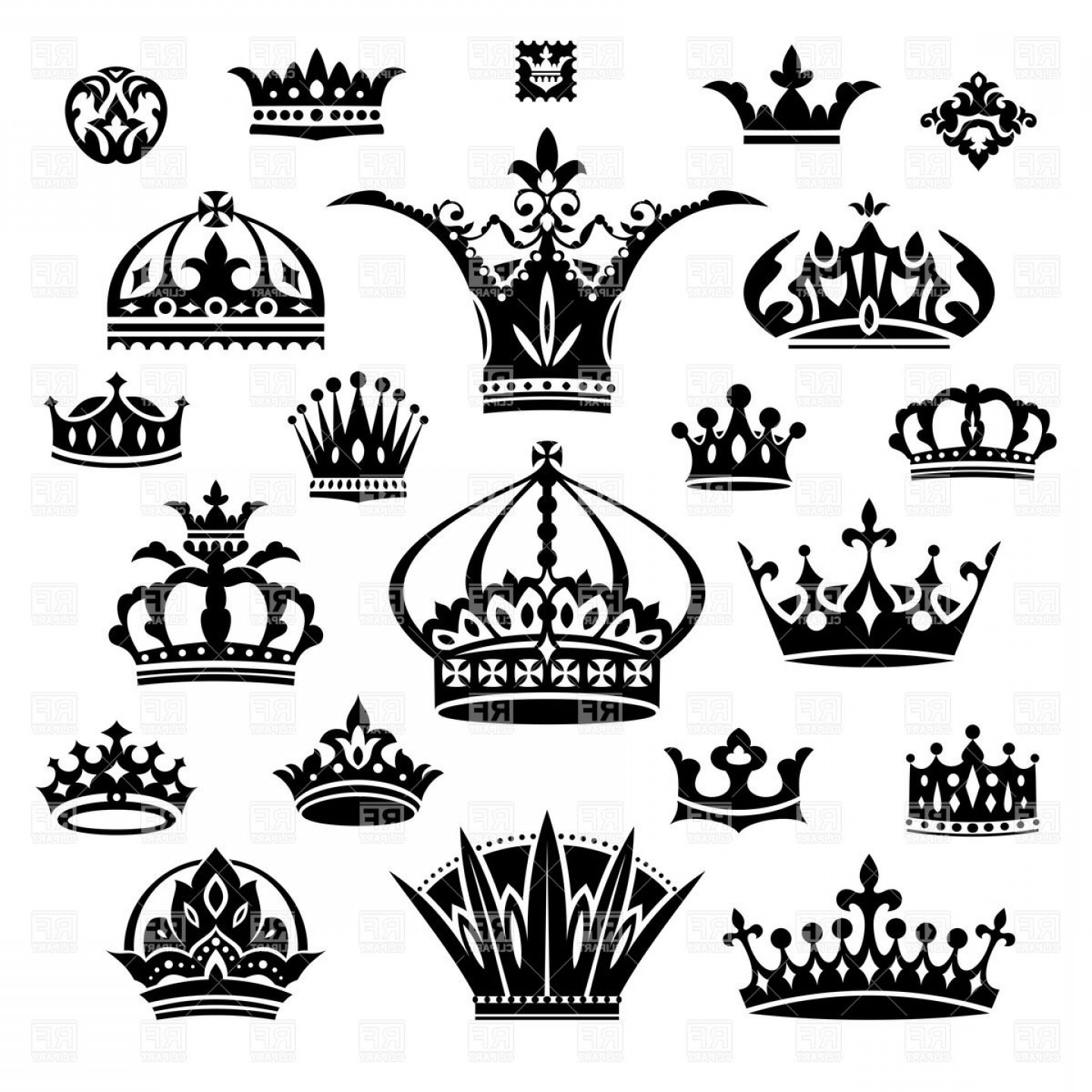 1440x1440 Beautiful Pink Frames With Queen Tiaras Or Frames With Princess