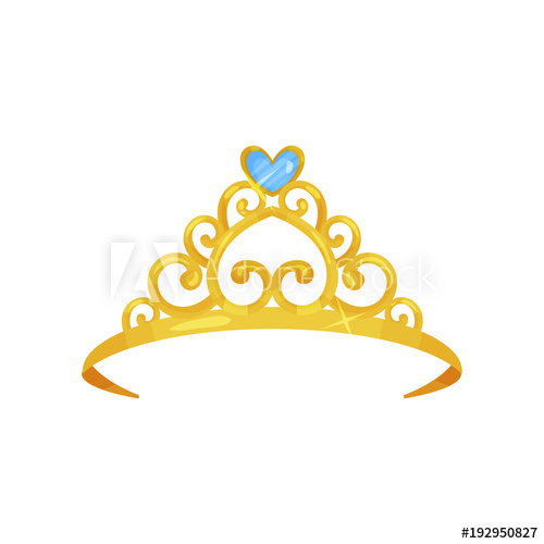 Colorful Illustration Of Golden Princess Crown Precious Head 500x500 Colorful Illustration Of Golden Princess Crown Precious Head