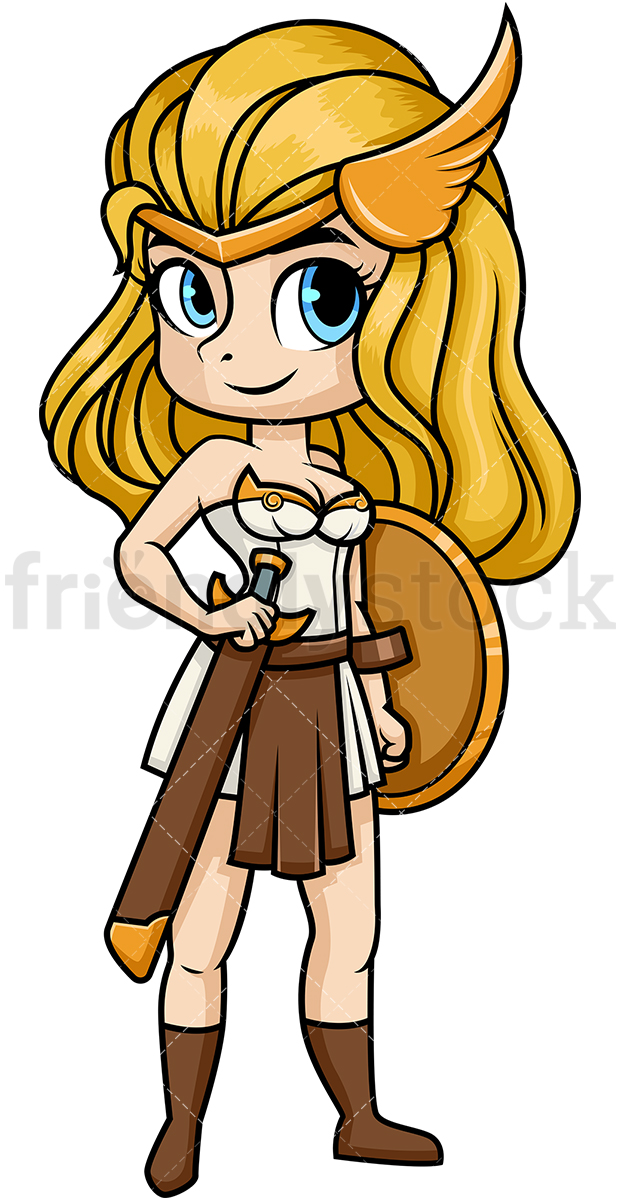 620x1200 Hippolyta The Amazon Queen Cartoon Vector Clipart