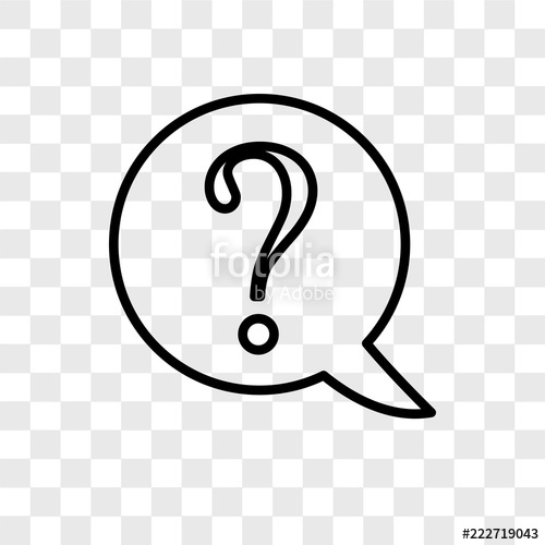 500x500 Question Icons Isolated On Transparent Background Modern