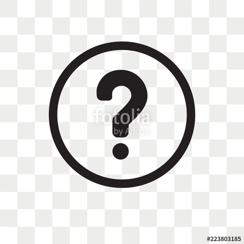 500x500 Question Mark Button Vector Icon Isolated On Transparent