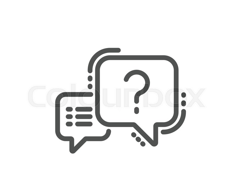800x647 Question Mark Line Icon Quiz Chat Stock Vector Colourbox