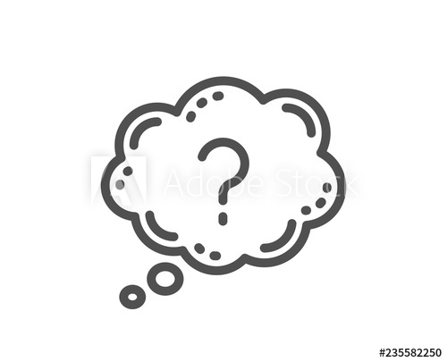 500x405 Question Mark Line Icon Quiz Chat Bubble Sign Quality Design