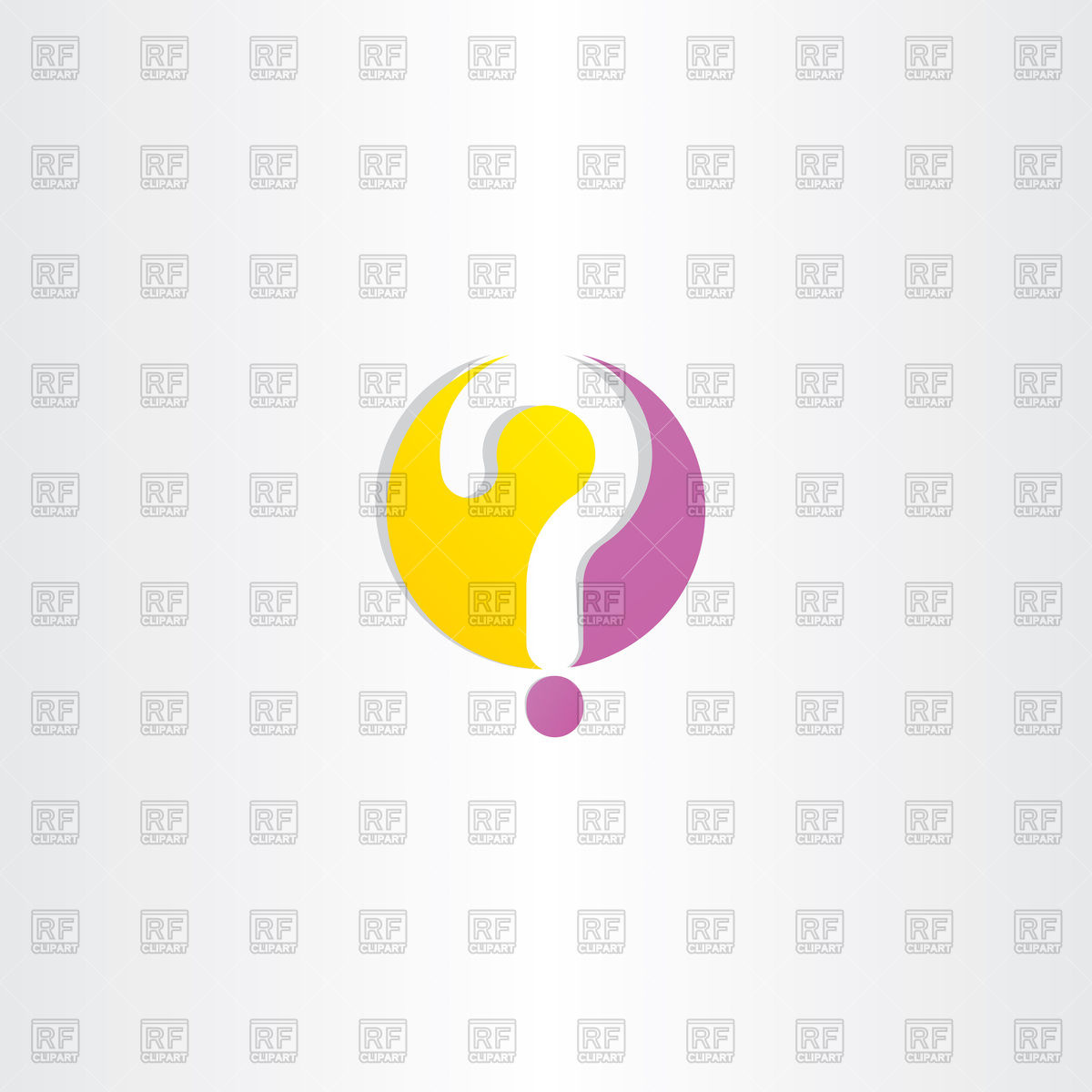 1200x1200 Yellow Purple Question Mark Icon Vector Image Of Icons And Emblems