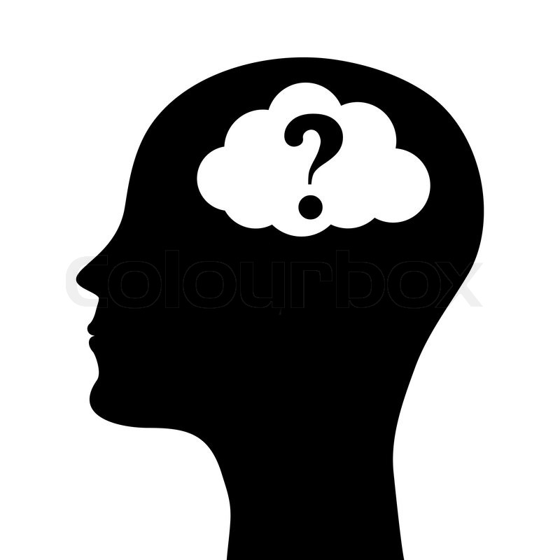 800x800 Human Head Silhouette With A Question Stock Vector Colourbox