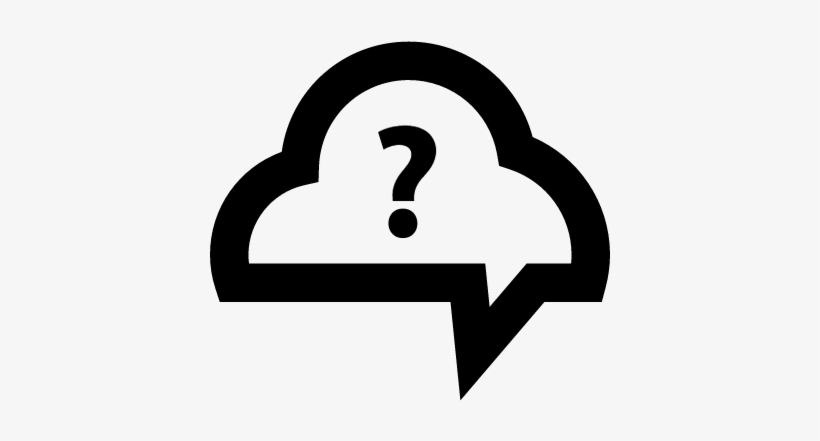820x441 Speech Bubble Cloud With Question Mark Vector