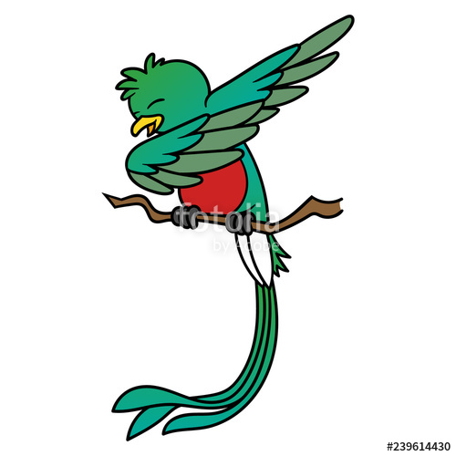 500x500 Cartoon Quetzal Bird Dabbing Stock Image And Royalty Free Vector