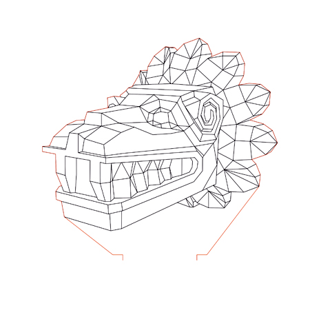 450x450 Quetzalcoatl Illusion Lamp Plan Vector For Cnc