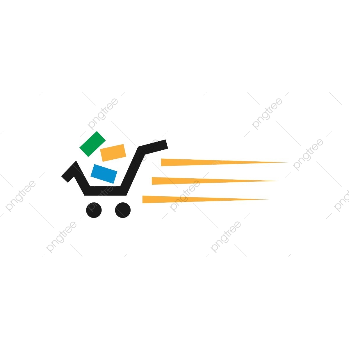 1200x1200 Fast Shopping Cart Retail Logo Design Template Vector, Quick, Fast