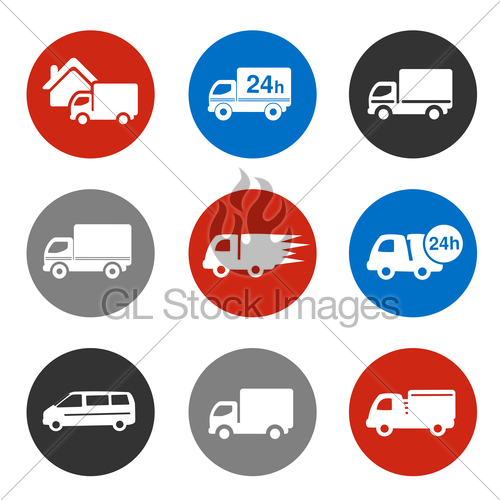 500x500 Vector Icons Delivery Method, Free Delivery And Quick D Gl