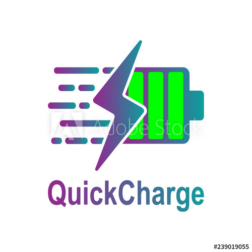 500x500 Battery Charging Vector Icon Quick And Fast Charge Icon Vector