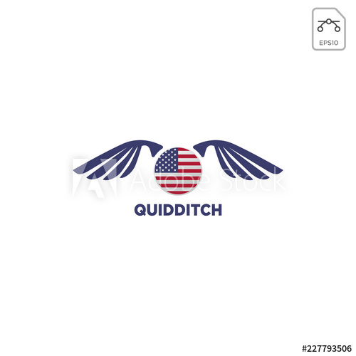 500x500 Playing Quidditch Usa Sport Logo Template Vector Illustration