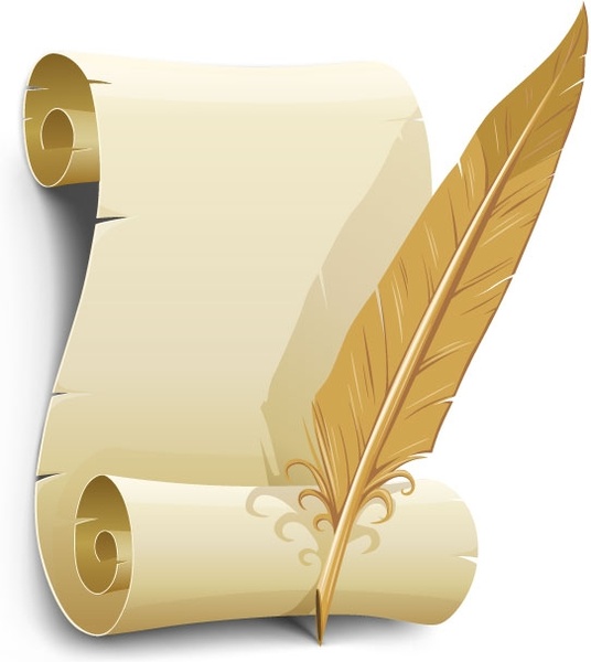 536x600 Vector Old Paper With Quill Pen Free Vector In Encapsulated