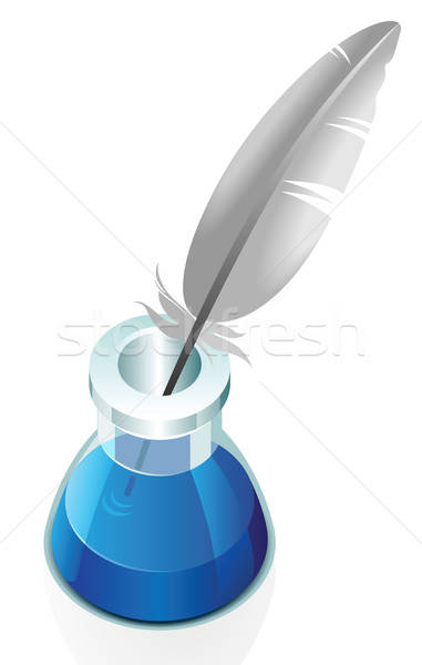 381x600 Inkpot And Quill Vector Illustration Ildogesto