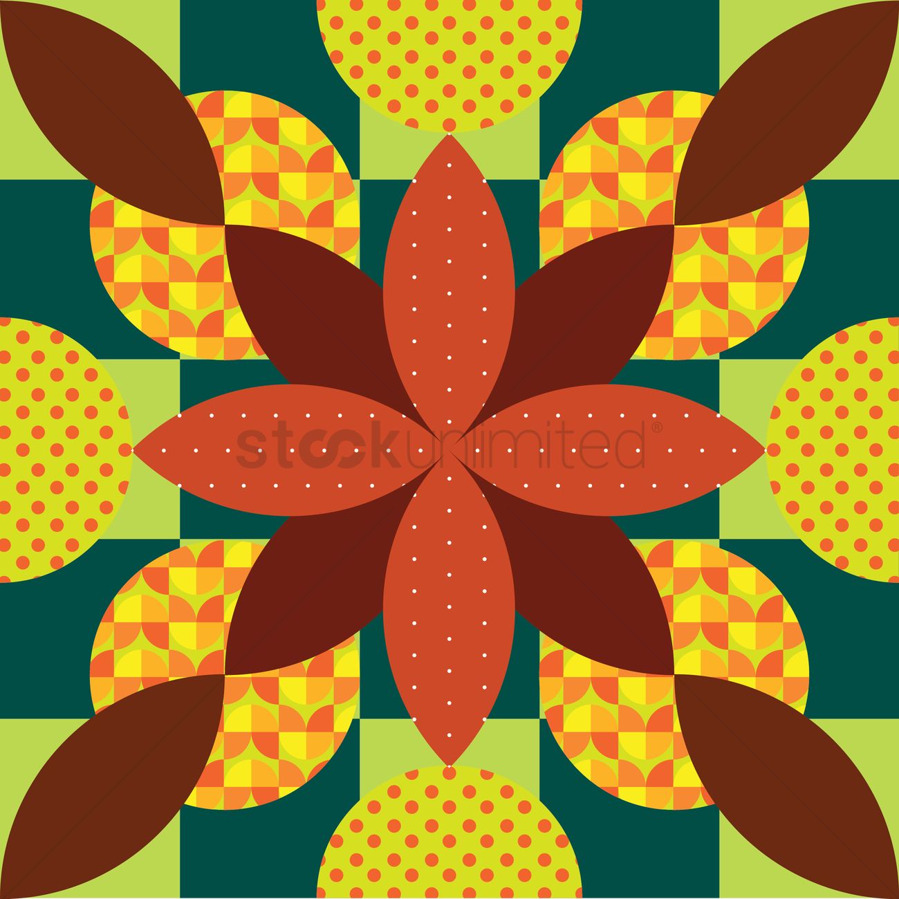 1300x1300 Patchwork Quilt Pattern Design Vector Image