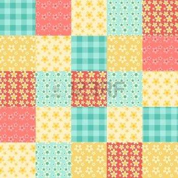 350x350 Quilt Seamless Patchwork Pattern Vintage Vector Background