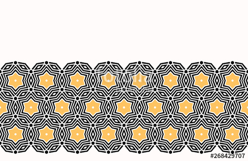 500x325 Bold Hand Drawn Star Circles Quilt Vector Pattern Seamless