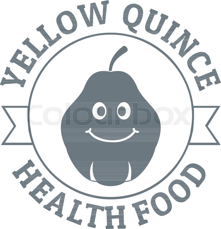 771x800 Yellow Quince Logo Vintage Stock Vector Colourbox