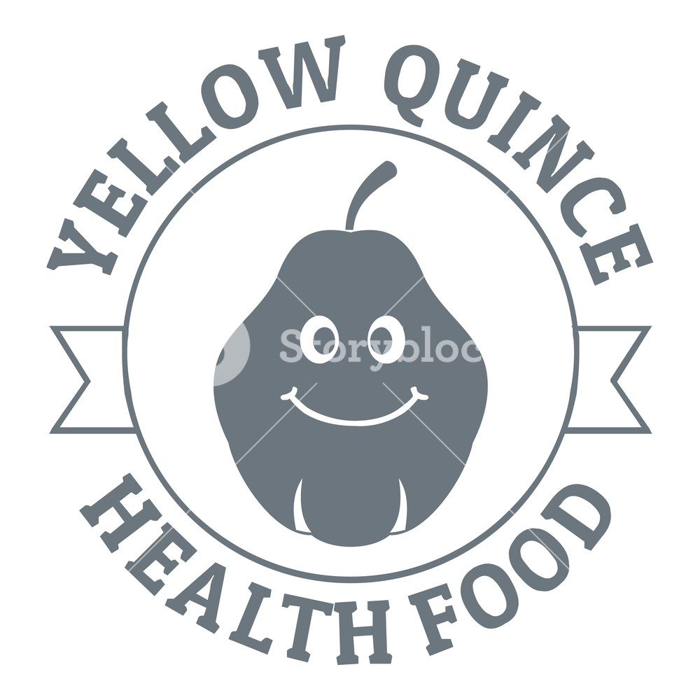 1000x1000 Yellow Quince Logo Vintage Illustration Of Yellow Quince Vector