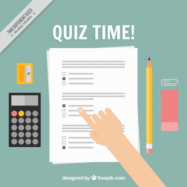 626x626 Quiz Background With Calculator And Pencil Vector Free Download