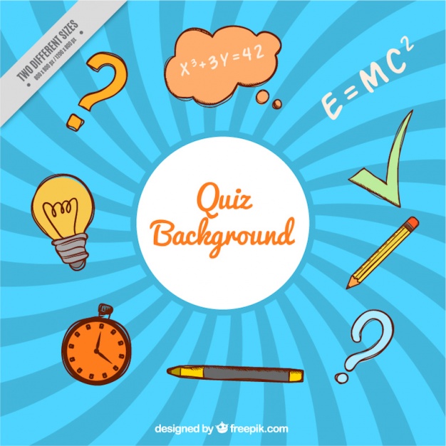 626x626 Quiz Background With Hand Drawn Items Vector Free Download