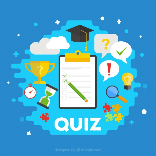 626x626 Quiz Background With Items In Flat Design Vector Free Download