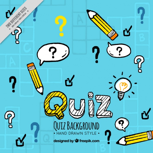 626x626 Hand Drawn Quiz Background Vector Free Download