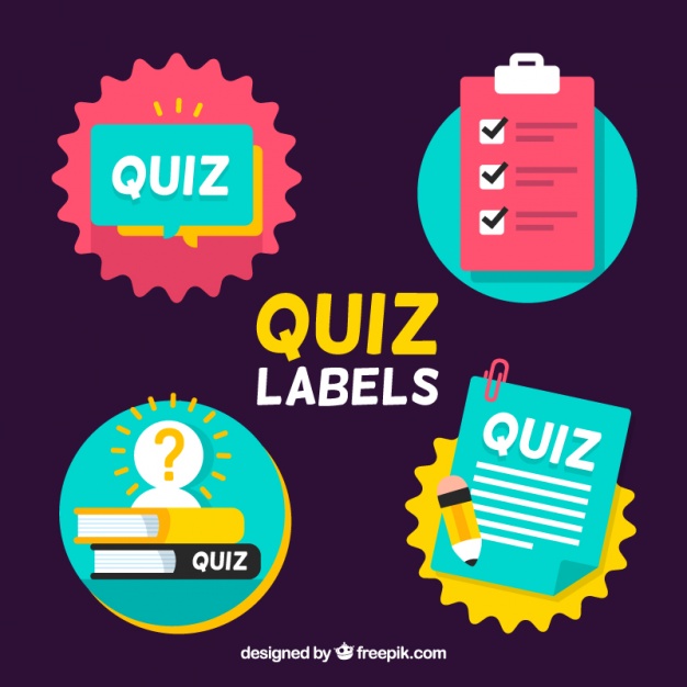 626x626 Flat Quiz Labels Set Vector Free Download