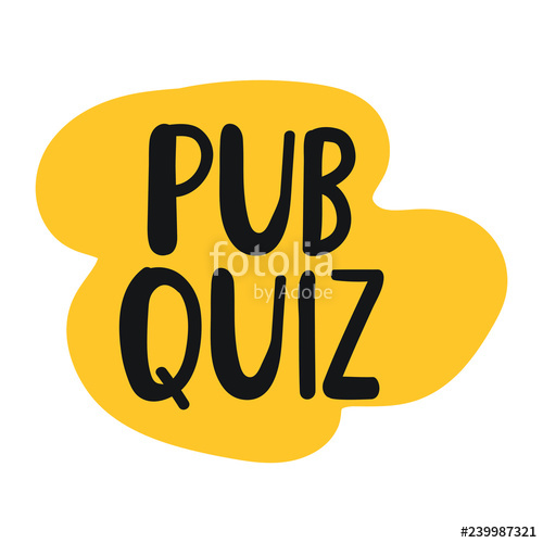 500x500 Pub Quiz Vector Lettering Illustration Stock Image And Royalty