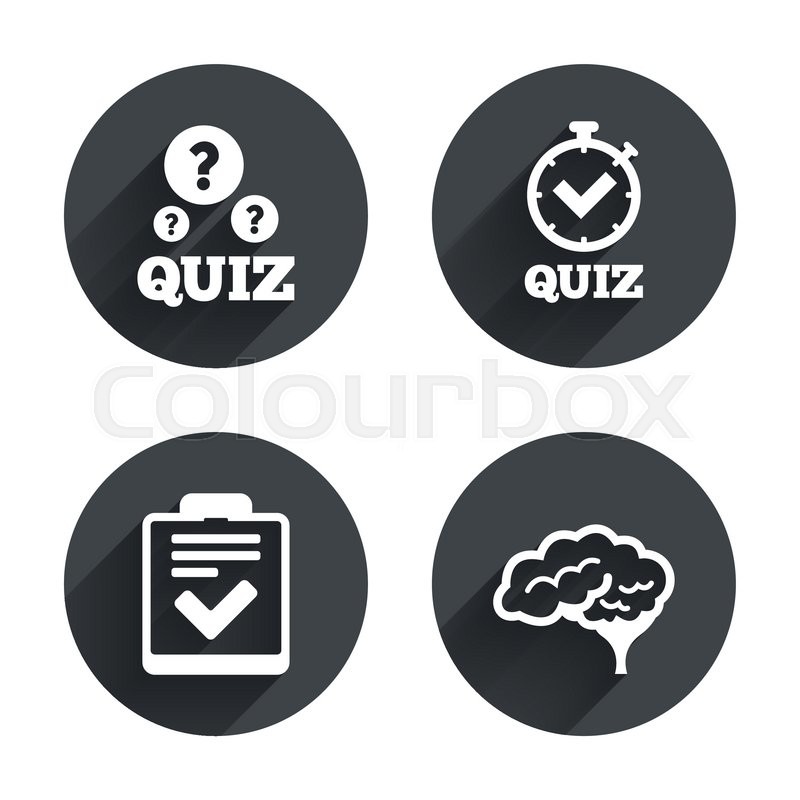 800x800 Quiz Icons Human Brain Think Stock Vector Colourbox