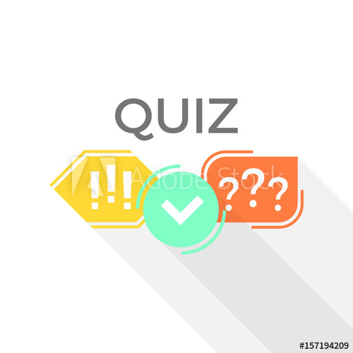 500x500 Quiz Vector Logo Isolate On White Background, Flat Speech Symbols