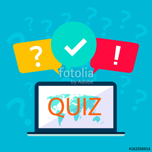 500x500 Quiz Vector Concept Quiz Online On Laptop The Concept Is