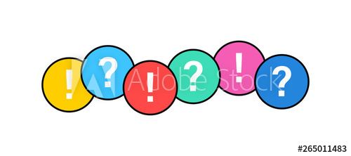 500x222 Check Mark Icon Set Green Ok Or V Tick, Red X, Exclamation Mark