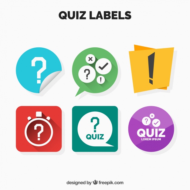 626x626 Collection Of Quiz Labels Vector Free Download