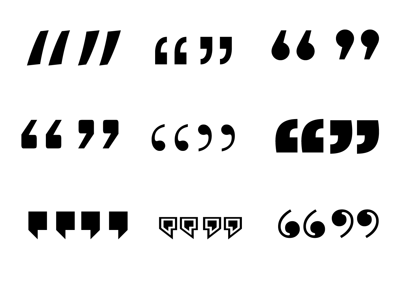 1400x980 Quotation Mark Free Vector Art