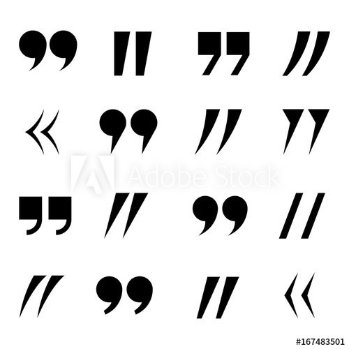 500x500 Quotes Icon Set Quote Marks Stock Vector