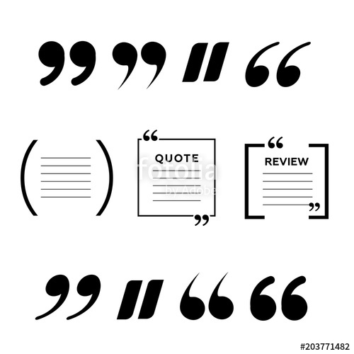 500x500 Quotes Icon Vector Set Quote Marks Vector Symbol Chat Quote Icon
