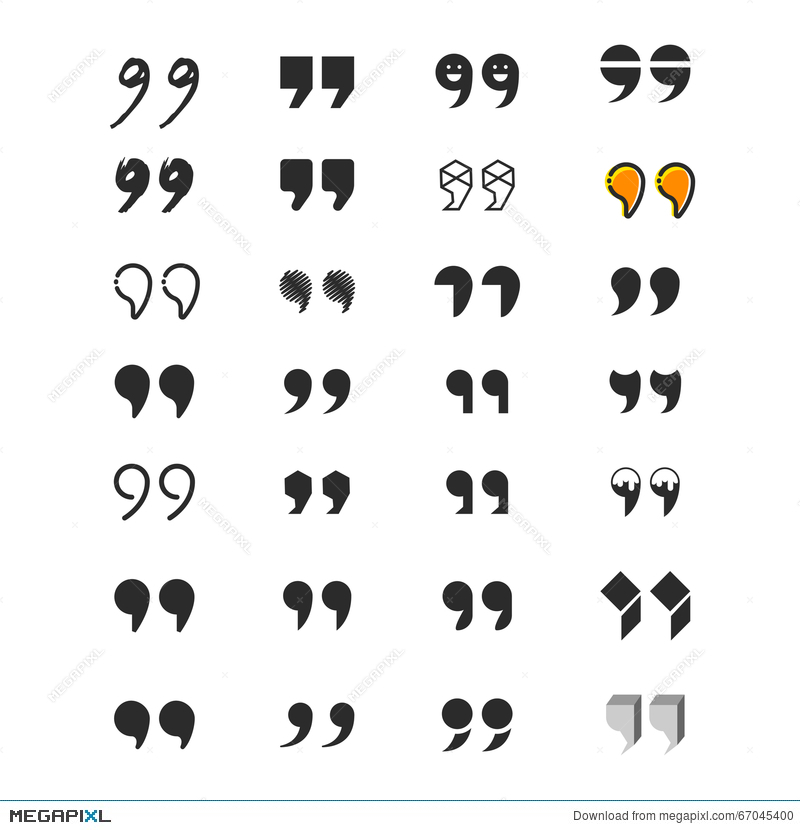 800x830 Various Vector Quotation Marks Illustration