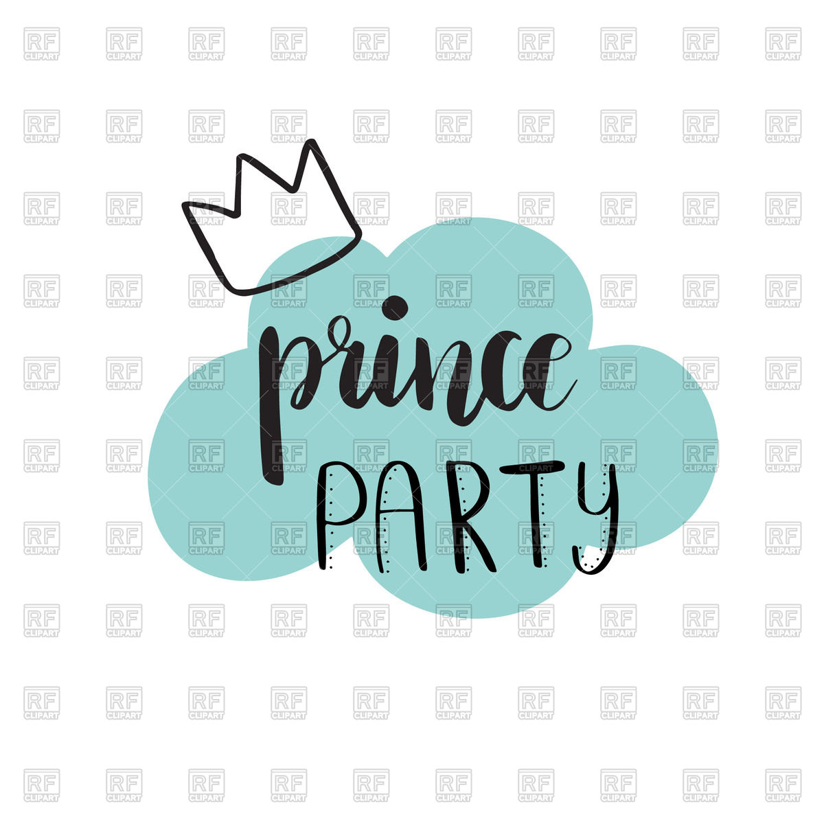 1200x1200 Prince Party Bridal Shower Card Design Birthday Boy Lettering