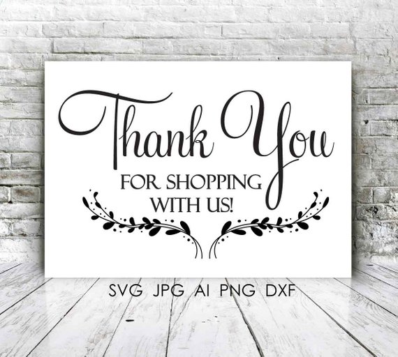 570x512 Thank You For Shopping With Us Quote Vector Digital Typography