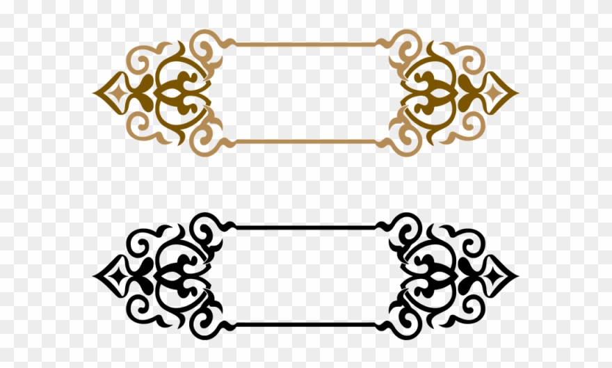 880x529 Border Golden Png